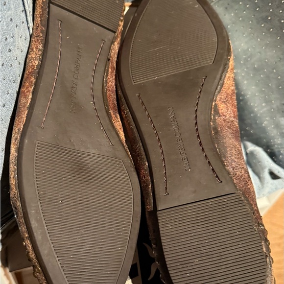 Studded Brown Leather Flats - Picture 4 of 5